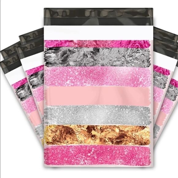 Poly Mailers MIX Pink Striped 6x9 10x13 35pcs 35st - Picture 3 of 14
